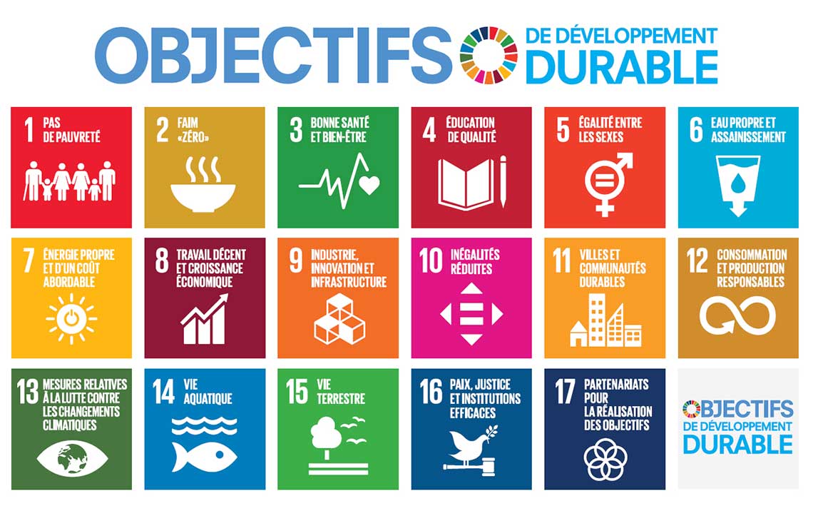 Illustration des objectifs de développement durable de l'ONU